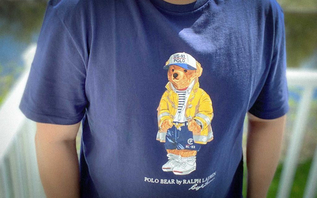 polo bear fishing t shirt